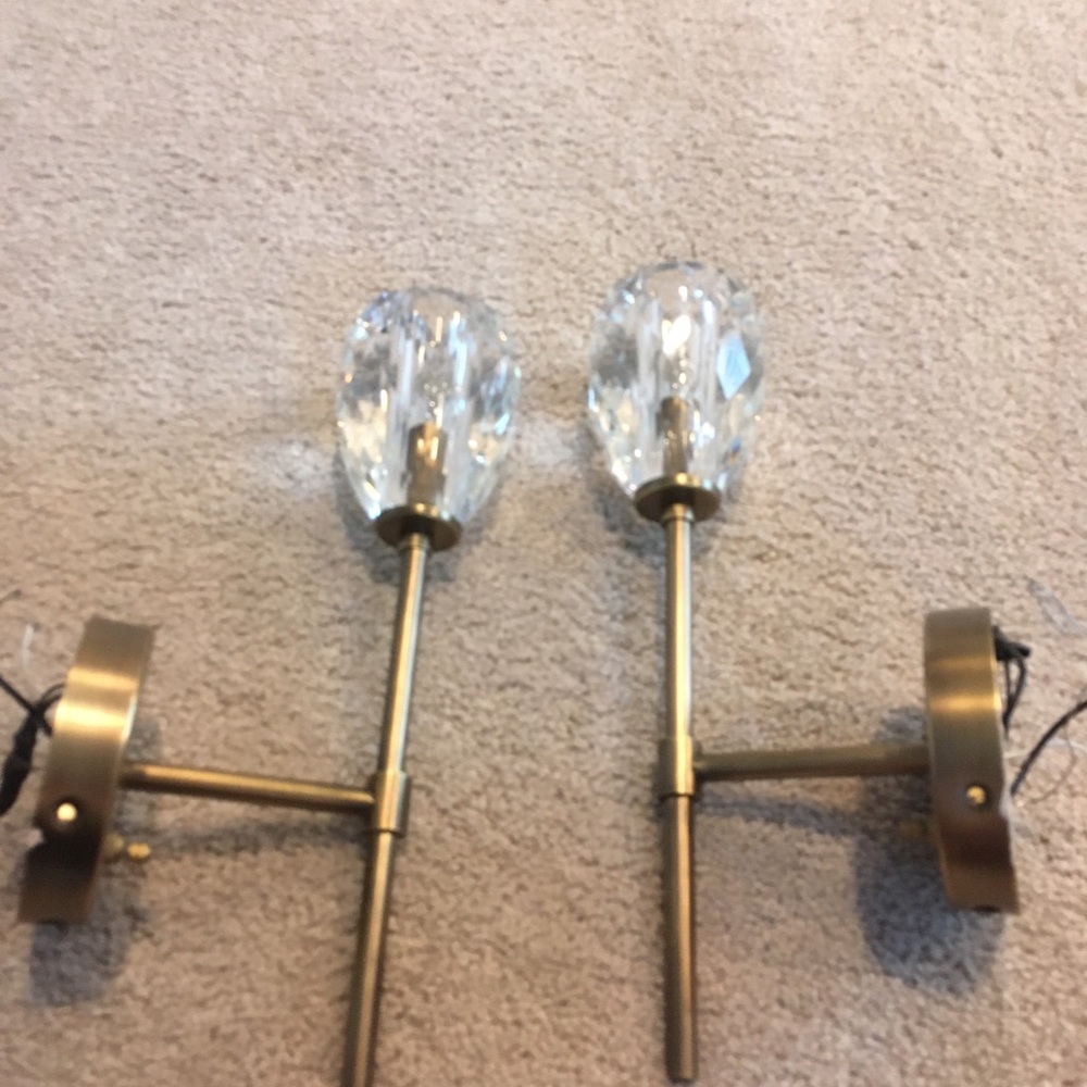 RH Penelope sconce crystal antiqued brass (2)